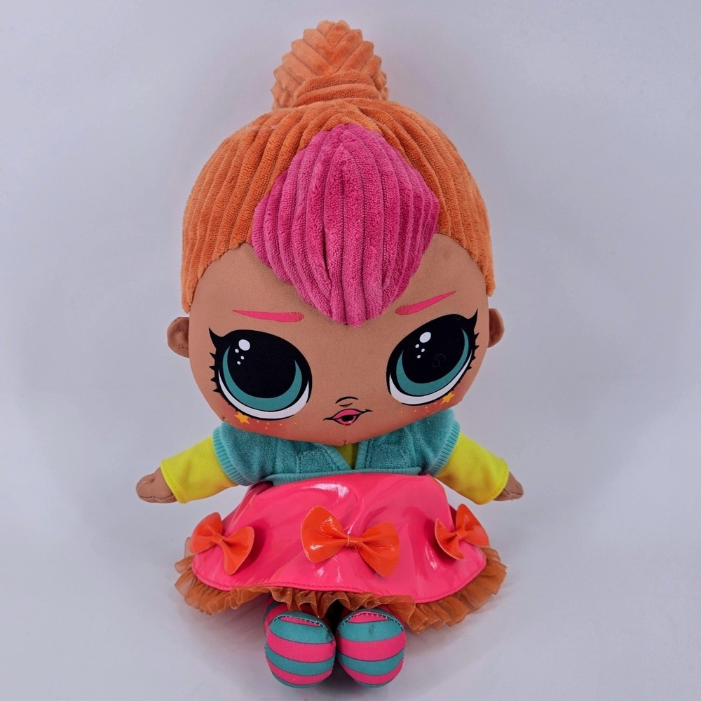 LOL Surprise Neon‎ QT Huggable Plush Doll 16" Soft Body Toy MGA 2020